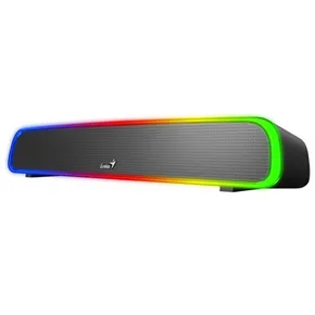 Genius SoundBar 200BT, 2.0, 4W, černý, regulace hlasitosti, podsvícené, 3,5 mm jack/ blue